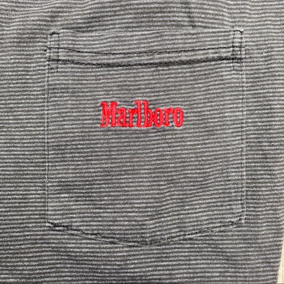 Marlboro Brand Sweepstakes pocket T-Shirt striped - Picture 4 of 9